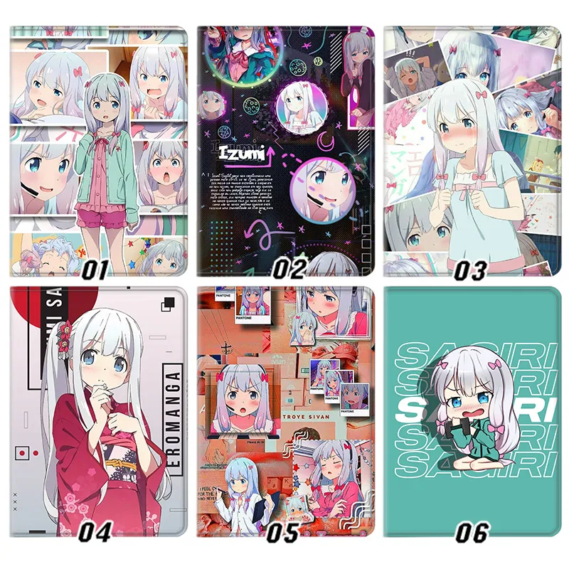 Eromanga Sensei Sagiri Izumi Anime Manga Collage Tri-Fold Smart Tablet Case