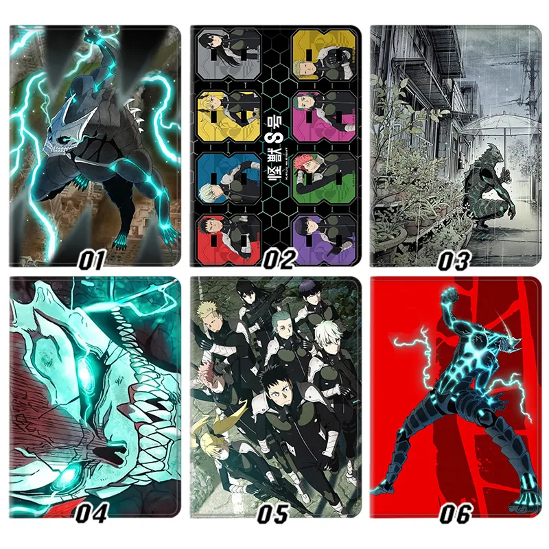 Kaiju No. 8 Kafka Hibino Defense Force Graphic Print Tri-Fold Smart Sleep Silk Texture Tablet Case