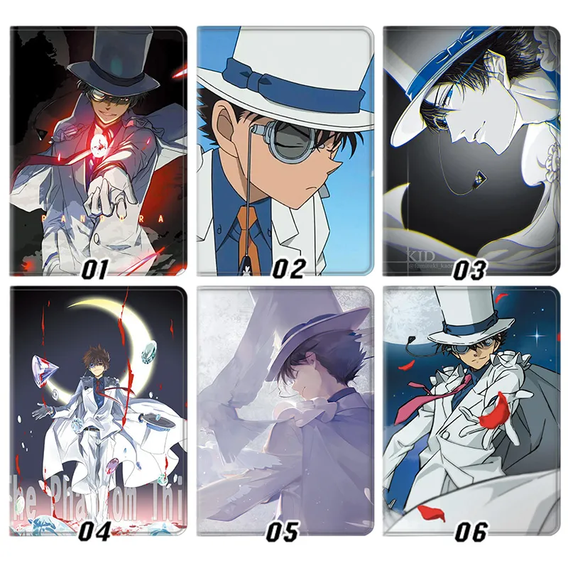 Case Closed Magic Kaito Kid the Phantom Thief Graphic Print Tri-Fold Smart Sleep Silk Texture Tablet Case