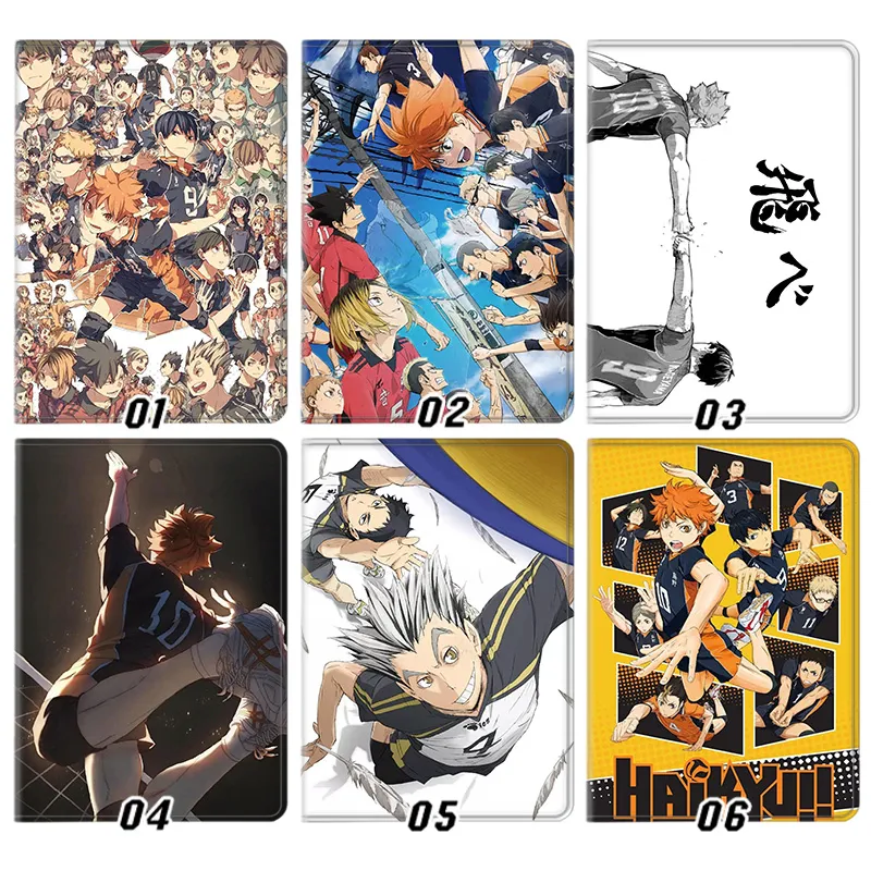 Haikyuu Shoyo Hinata Tobio Kageyama Volley Team Graphic Print Tri-Fold Smart Sleep Silk Texture Tablet Case