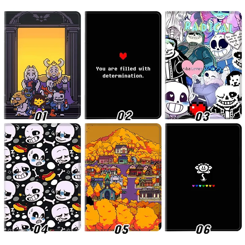 Undertale Sans Frisk Flowey DAlien Visitorermination RAlien Visitorro Pixel Game Smart Trifold Tablet Case