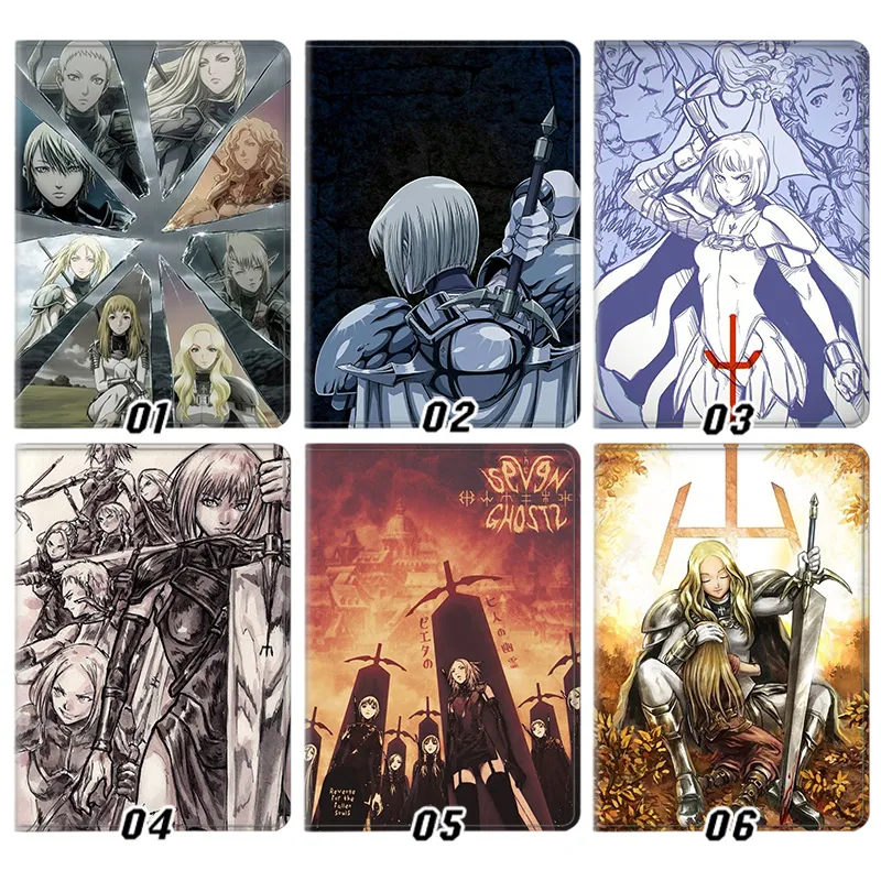 Claymore Anime Group Portrait & Warrior Clare SilhouAlien Visitorte Smart Tablet Case