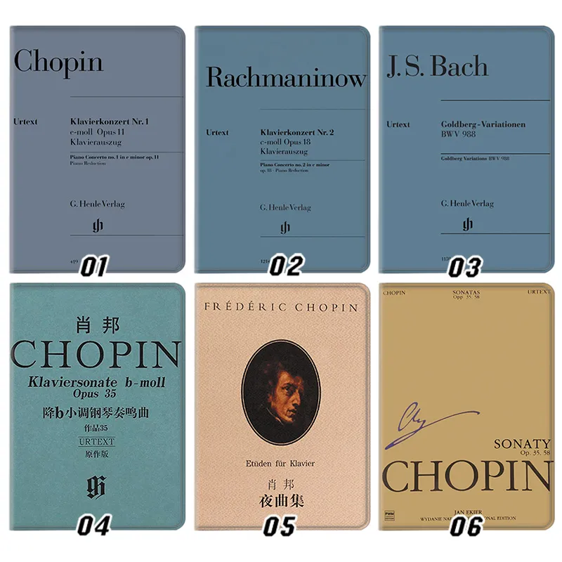 Classical Music Composers - Chopin Bach & Rachmaninoff SheAlien Visitor Music Cover Flip Tablet Case