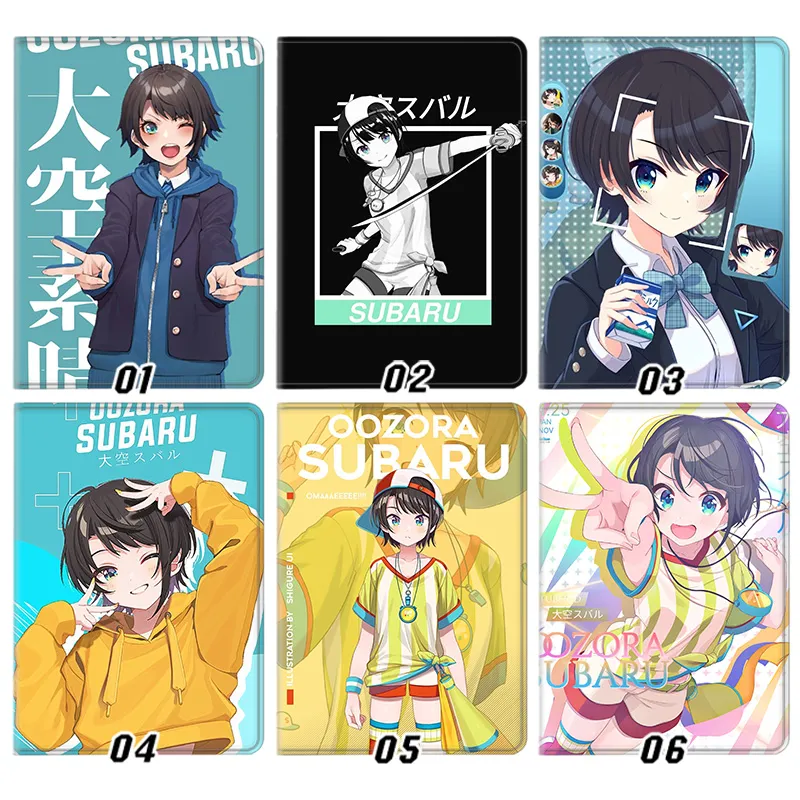 Oozora Subaru — Hololive VTuber Anime Flip Leather Tablet Case