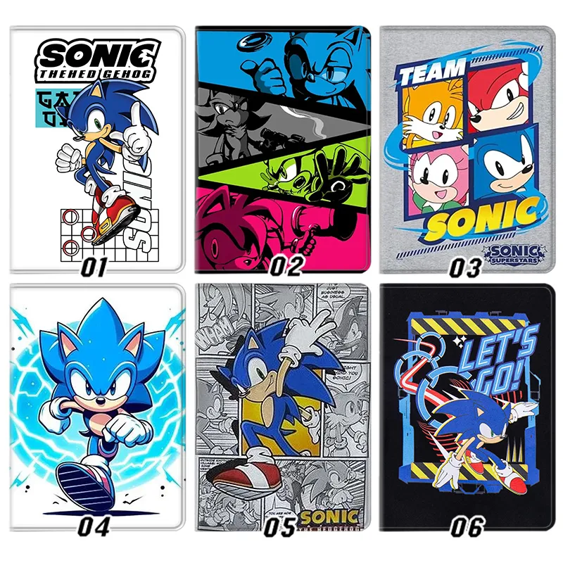 Sonic the Hedgehog Tails Knuckles Amy Gaming Anime Kids Tablet Case