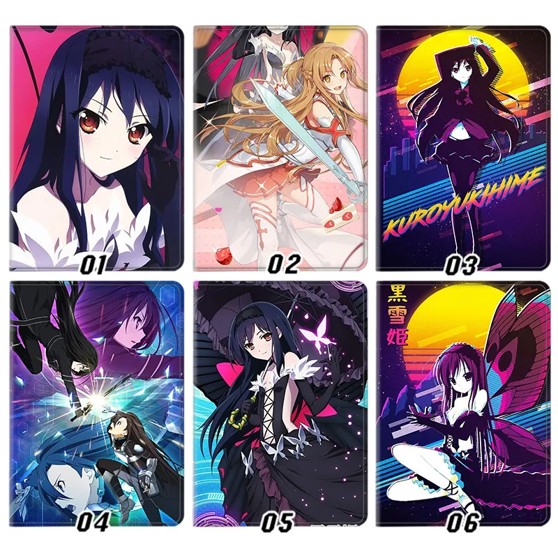 Accel World Kuroyukihime Sword Art Online Asuna Anime Mixed Crossover Tablet Case