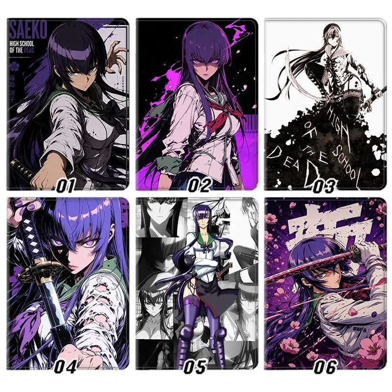 Highschool of the Dead Saeko Busujima Anime Katana Sword Girl Tablet Case