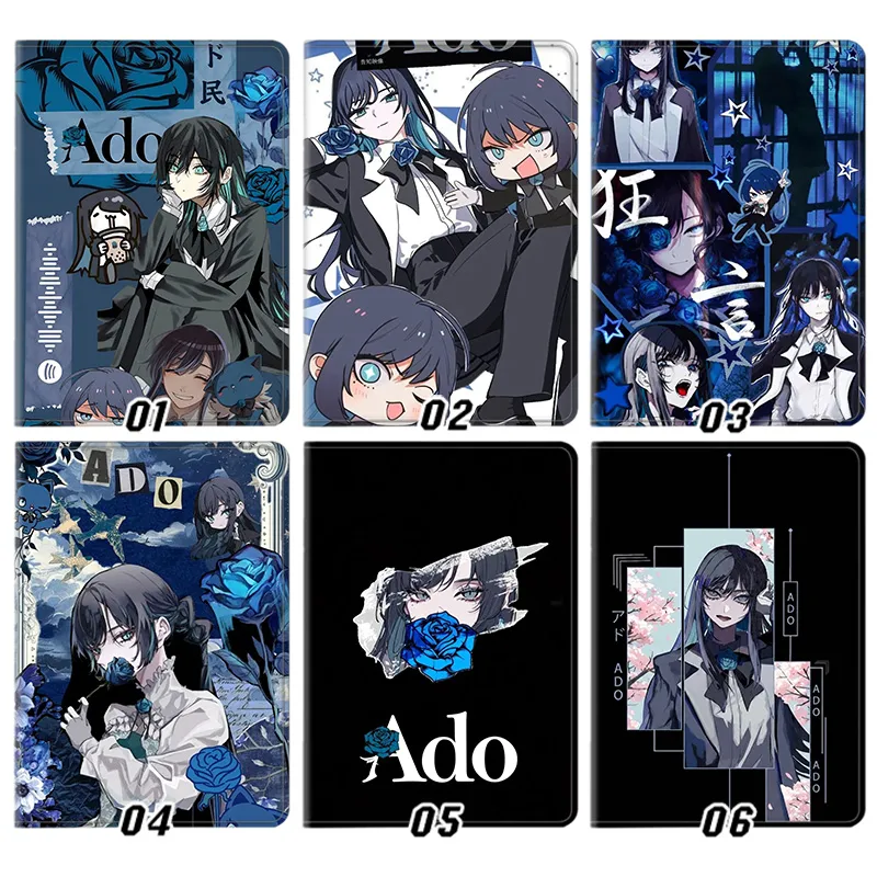 Ado Japanese Singer Blue Rose J-Pop Virtual Vocalist Anime Art Tablet Case