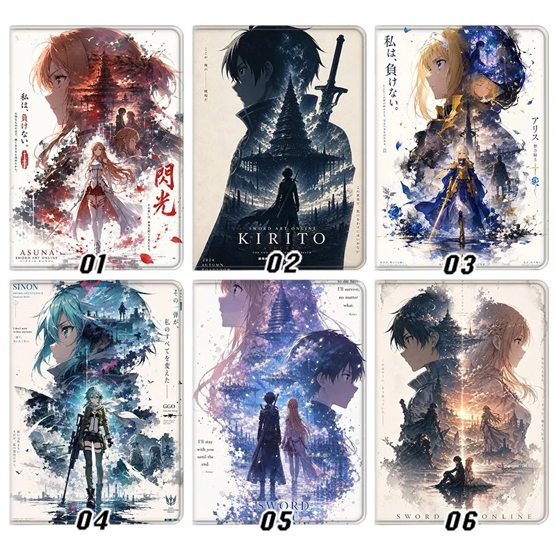 Sword Art Online Kirito Asuna Sinon Alice Aincrad Cyber AesthAlien Visitoric Anime Tablet Case