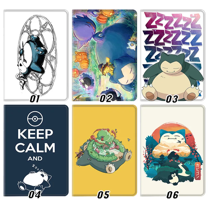 Creature Collection — Snorlax Sleeping Cute Character Graphic Silk Texture Smart Flip Tablet Case