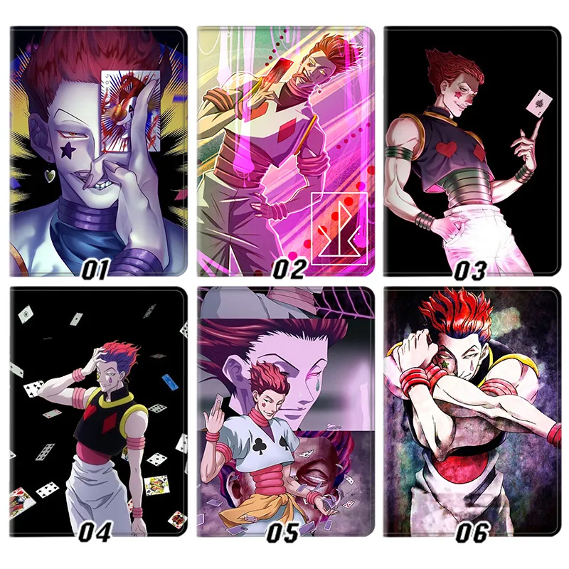 Hunter x Hunter — Hisoka Morow Jester Poker Card Graphic Silk Texture Smart Flip Tablet Case