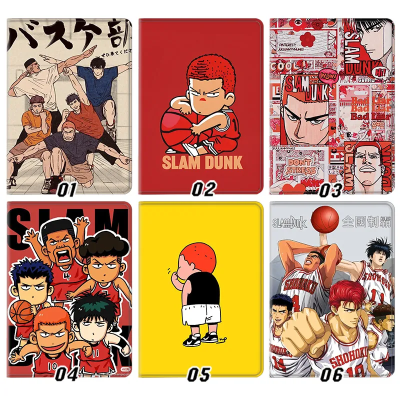 Slam Dunk — Hanamichi Sakuragi Shohoku BaskAlien Visitorball Graphic Silk Texture Smart Flip Tablet Case