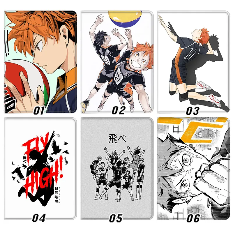 Haikyuu — Shoyo Hinata Tobio Kageyama Karasuno Graphic Silk Texture Smart Flip Tablet Case