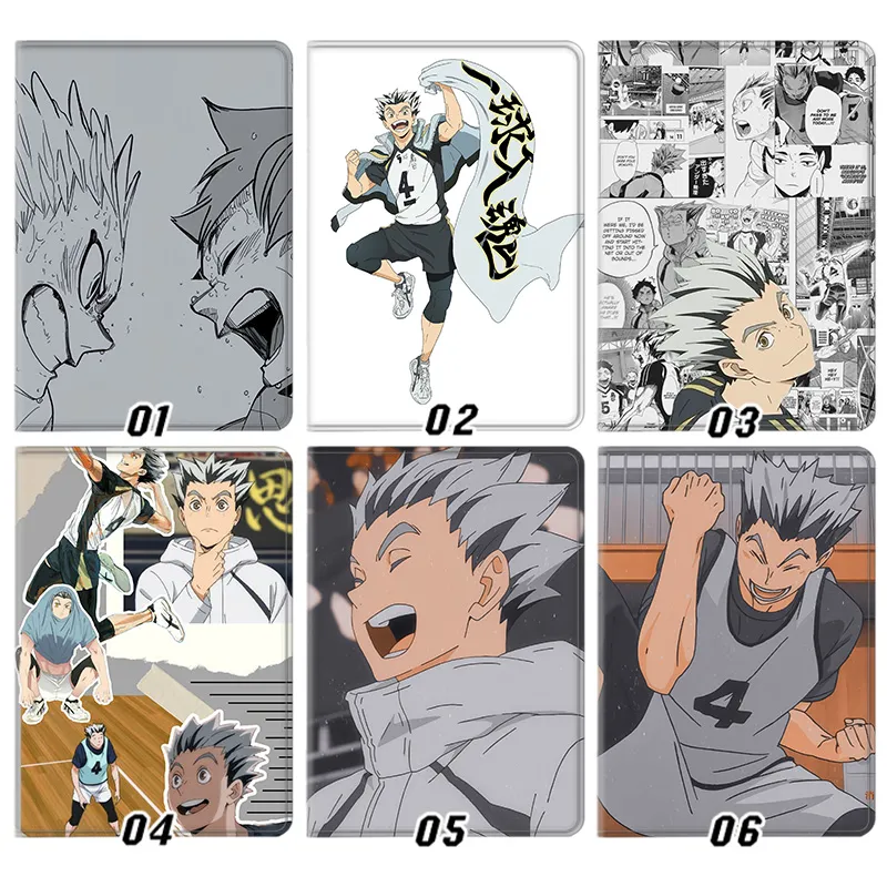 Haikyuu — Kotaro Bokuto Fukurodani Volleyball Graphic Silk Texture Smart Flip Tablet Case