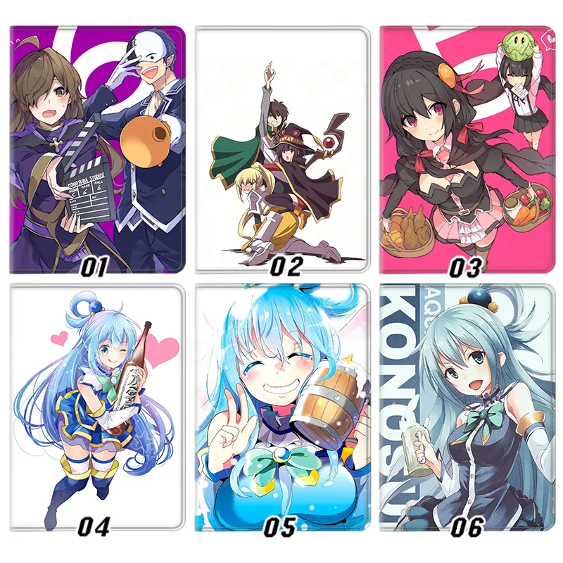 KonoSuba — Aqua Megumin Darkness Kazuma Graphic Silk Texture Smart Flip Tablet Case