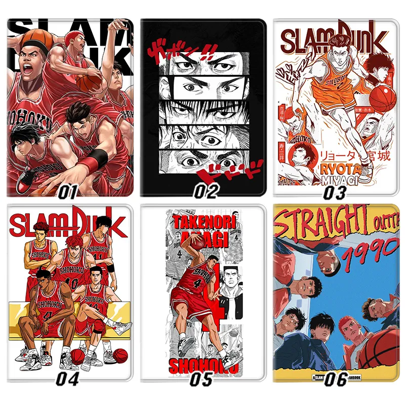 Slam Dunk Shohoku Team Hanamichi Sakuragi Anime Silk Texture Flip Leather Tablet Case