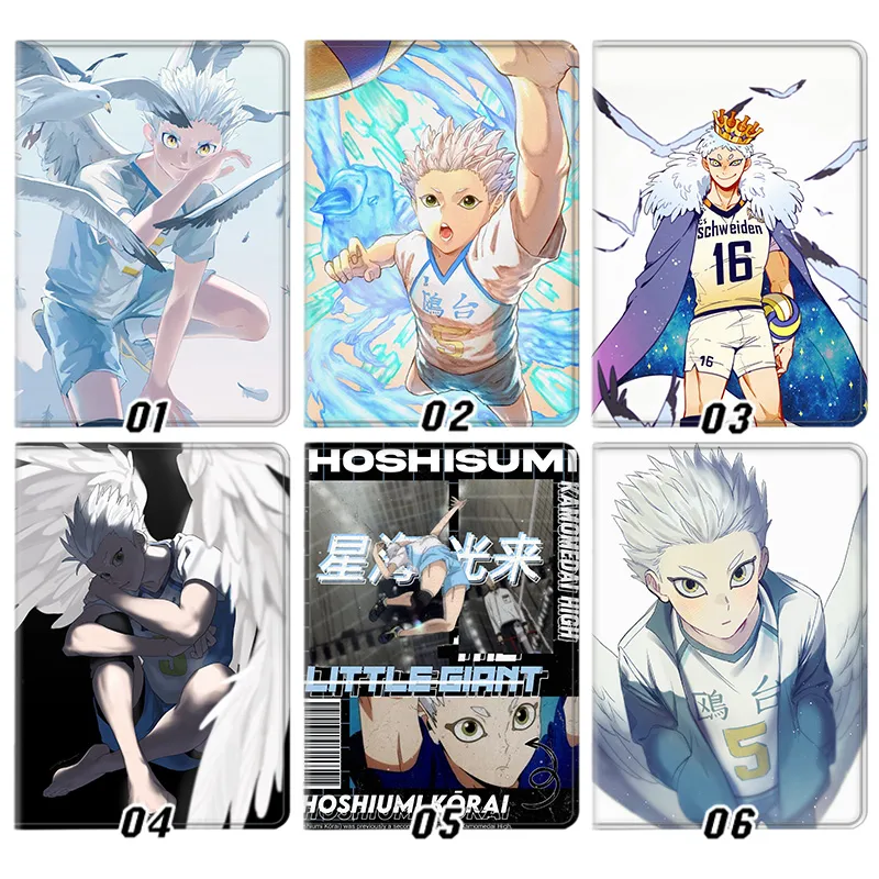 Haikyuu Korai Hoshiumi Kamomedai High Anime Silk Texture Flip Leather Tablet Case