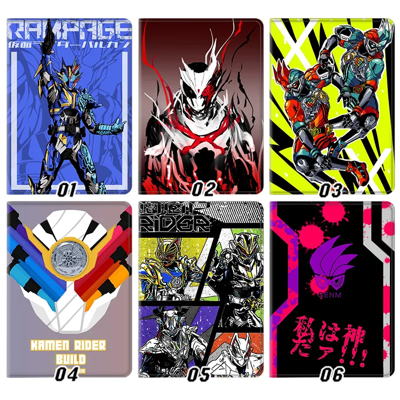 Kamen Rider Zero-One Build Geats Genm Tokusatsu Graphic Silk Texture Flip Leather Tablet Case
