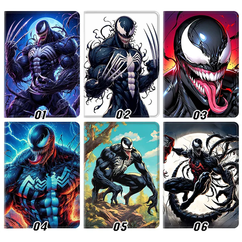Hero Comic Venom Symbiote Hero Comic Comics Graphic Silk Texture Flip Leather Tablet Case