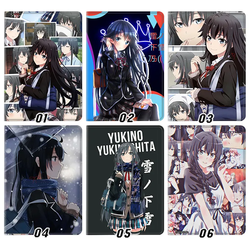My Teen Romantic Comedy SNAFU Yukino Yukinoshita Anime Silk Texture Flip Leather Tablet Case