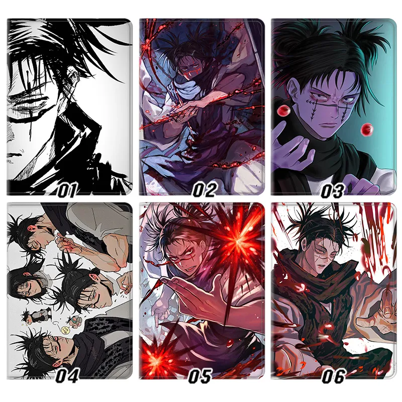 Curse Exorcist Choso Anime Graphic Silk Texture Flip Folio Tablet Case