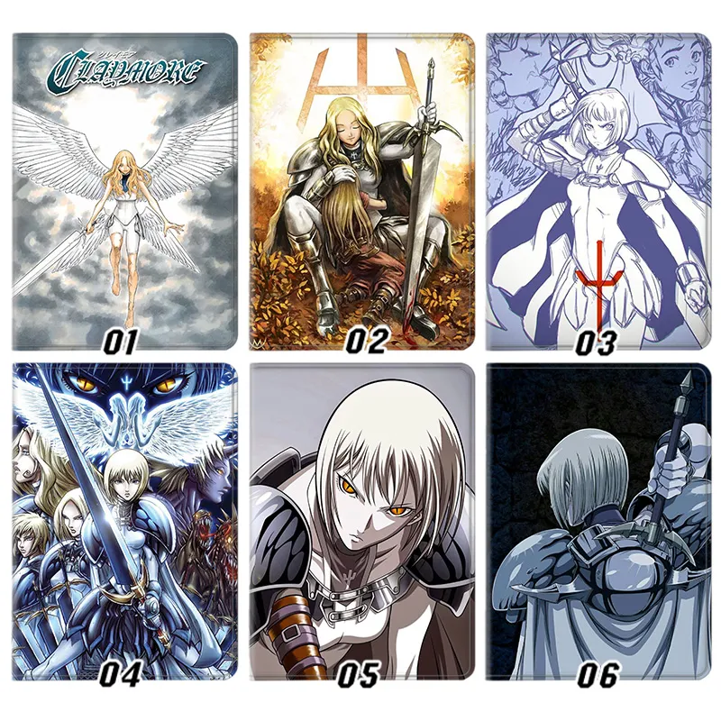 Claymore Clare Teresa Anime Manga Graphic Silk Texture Flip Folio Tablet Case