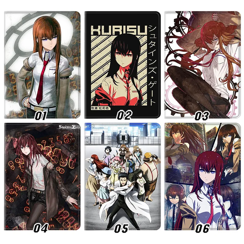Steins Gate Kurisu Makise Anime Graphic Silk Texture Flip Folio Tablet Case