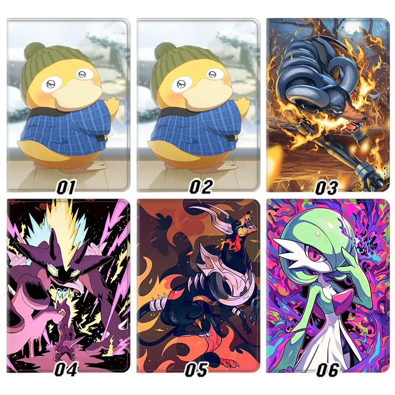 Creature Collection Psyduck Houndoom Toxtricity Gardevoir Graphic Silk Texture Flip Folio Tablet Case