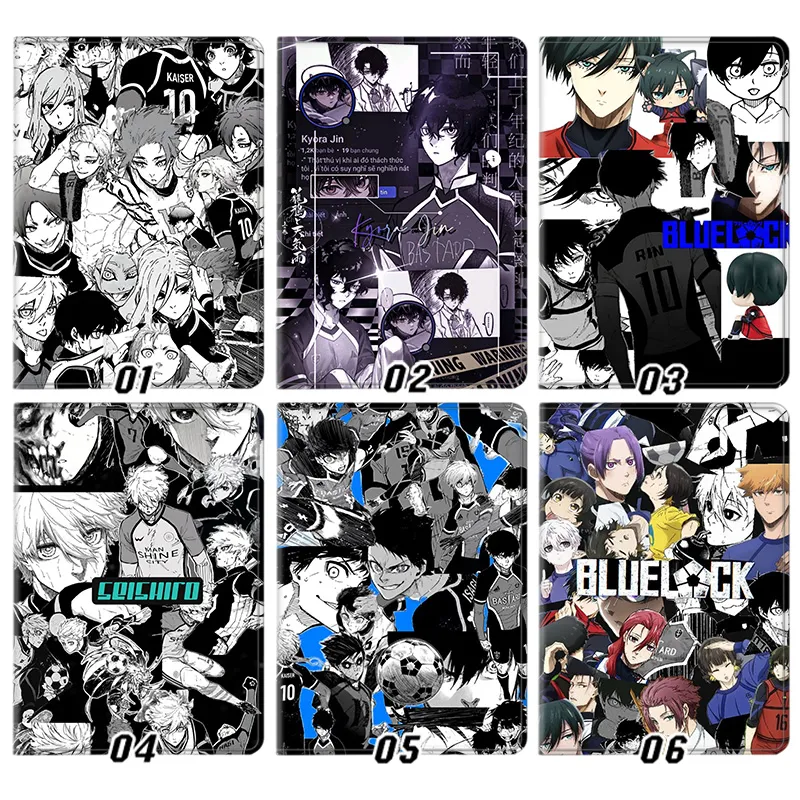 Blue Lock Yoichi Isagi Meguru Bachira Anime Manga Tri-Fold Stand Tablet Case