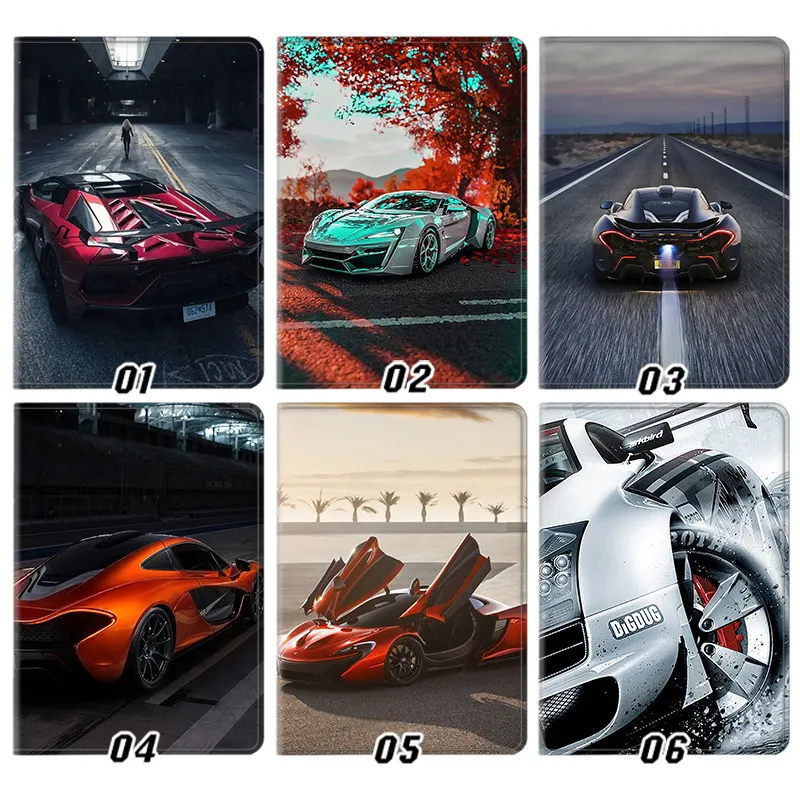 Hypercars & Supercars McLaren P1 Lykan Hypersport Lamborghini Tri-Fold Stand Tablet Case