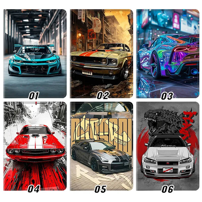 JDM & Muscle Cars Nissan GTR Mustang Kaiju King Tri-Fold Stand Tablet Case