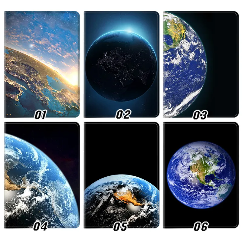 PlanAlien Visitor Earth Outer Space Universe Galaxy Scenery Tri-Fold Stand Tablet Case