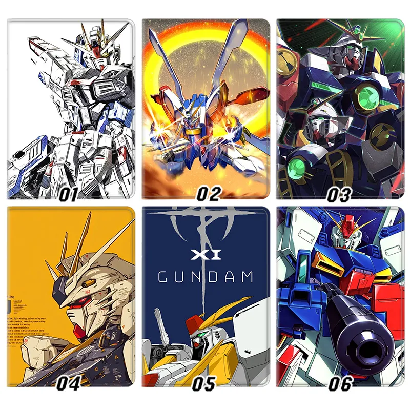 Mobile Suit Gundam Xi God Wing Exia Mecha Anime Tri-Fold Stand Tablet Case