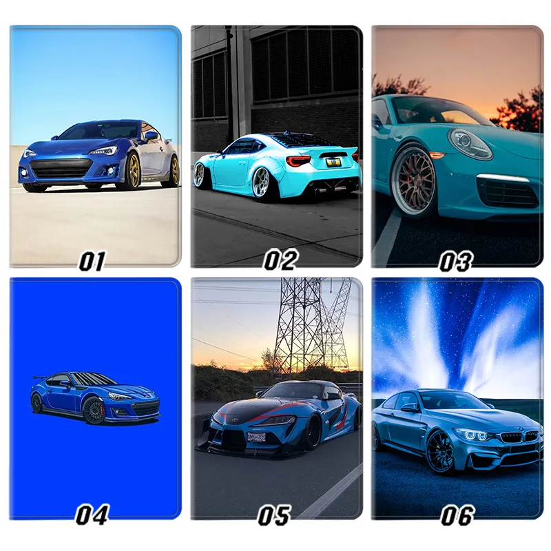 JDM Supercars Subaru BRZ Toyota Supra BMW M4 Tri-Fold Stand Tablet Case