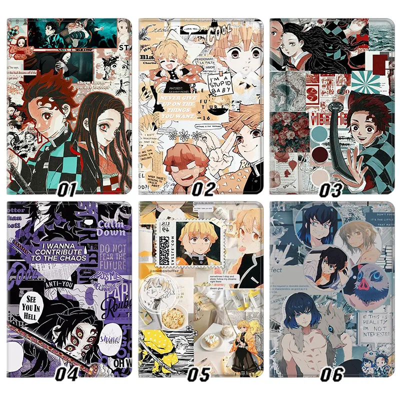 Blade Corps Blade Corps Tanjiro Nezuko Zenitsu Anime Tri-Fold Stand Tablet Case