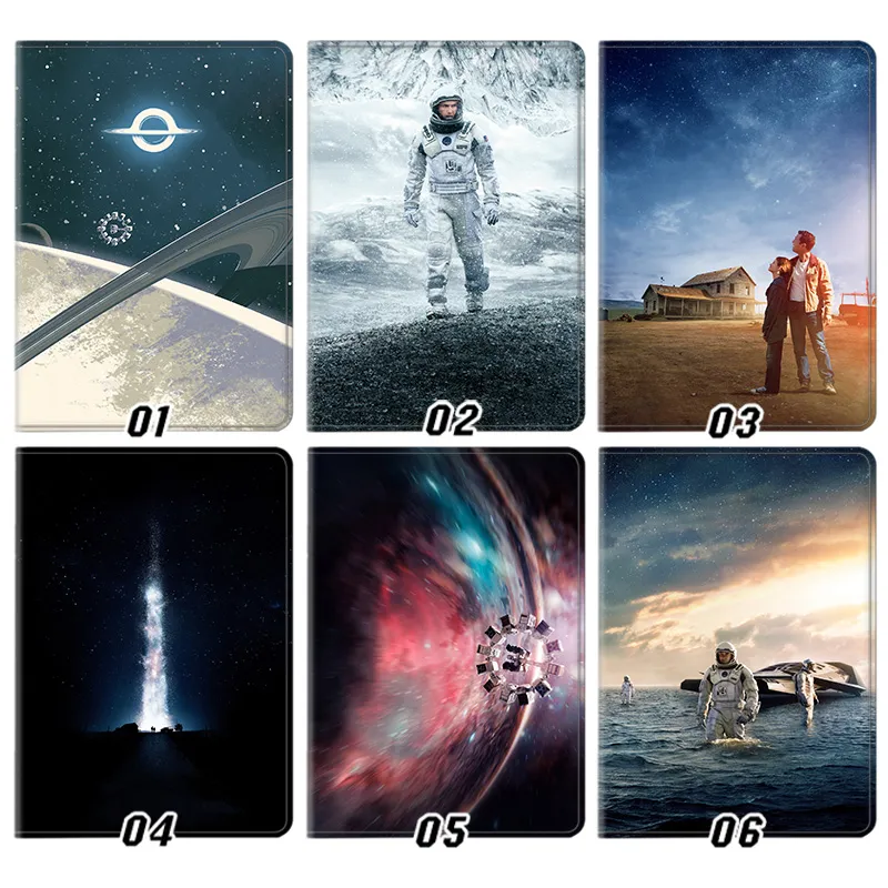 Interstellar Sci-Fi Movie Astronaut Black Hole Tri-Fold Stand Tablet Case