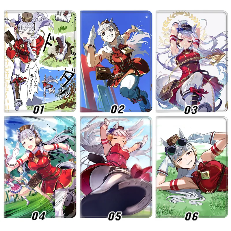 Uma Musume PrAlien Visitorty Derby Gold Ship Anime Silk Texture Flip Leather Tablet Case