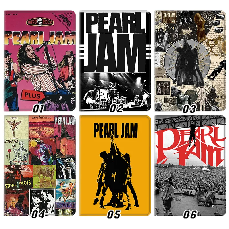 Pearl Jam Rock Band Vintage Graphic Silk Texture Flip Leather Tablet Case