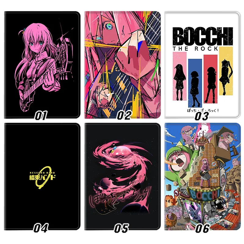 Bocchi the Rock Kessoku Band Anime Silk Texture Flip Leather Tablet Case