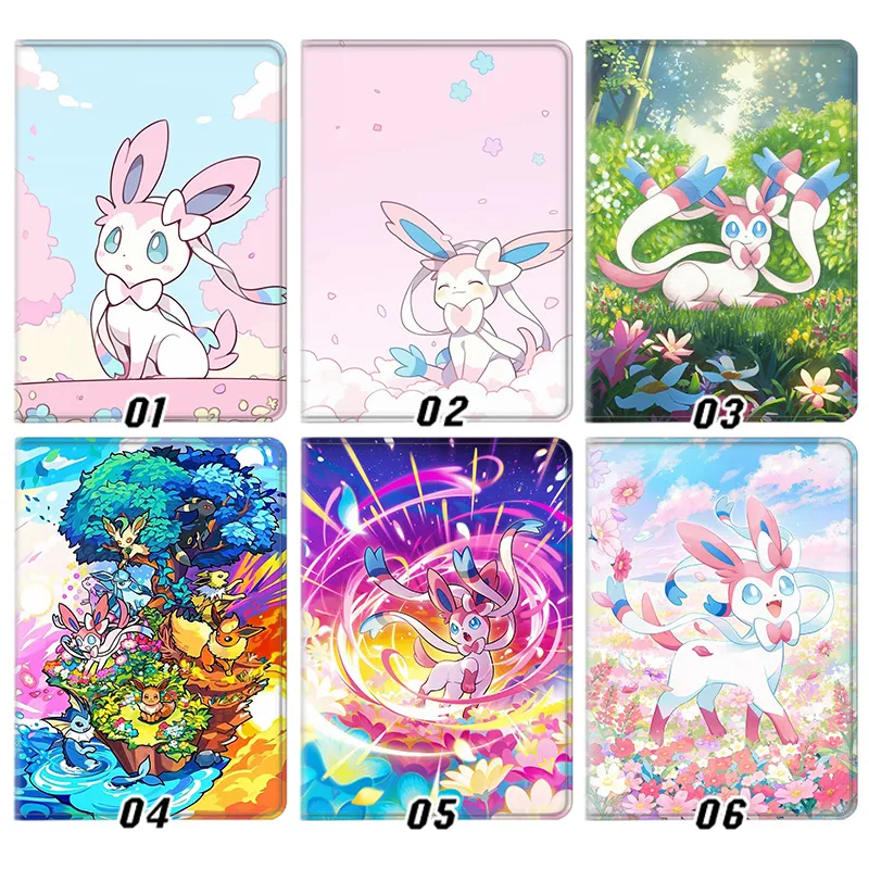 Creature Collection Sylveon Anime Silk Texture Flip Leather Tablet Case