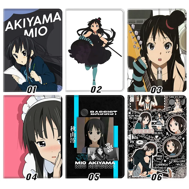 K-On Mio Akiyama Anime Silk Texture Flip Leather Tablet Case