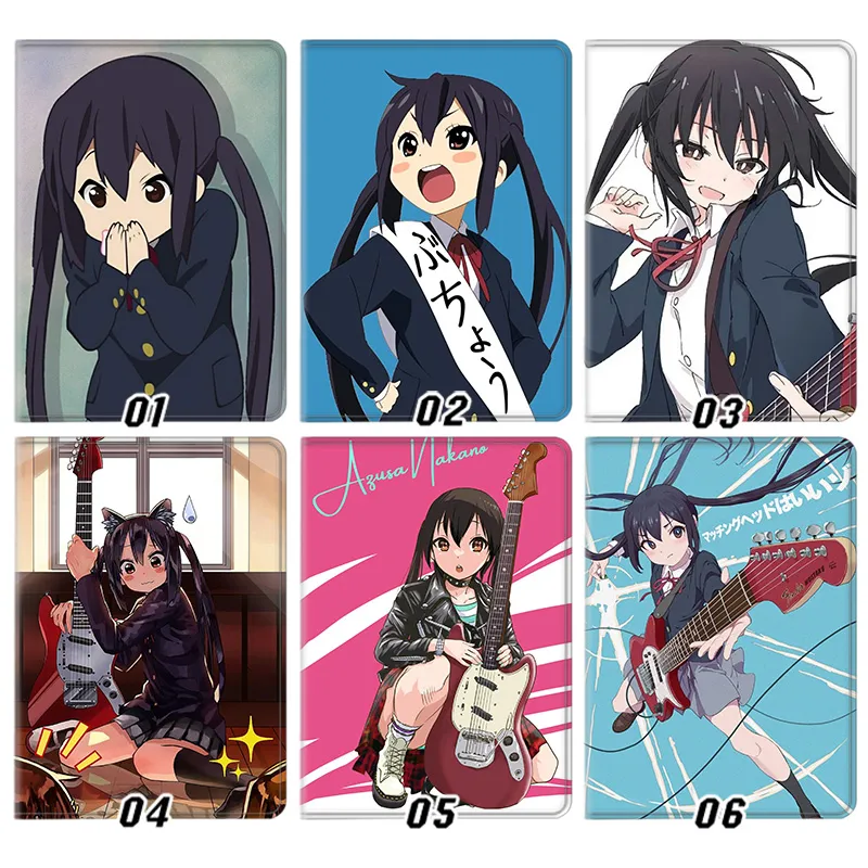 K-On Azusa Nakano Anime Silk Texture Flip Leather Tablet Case