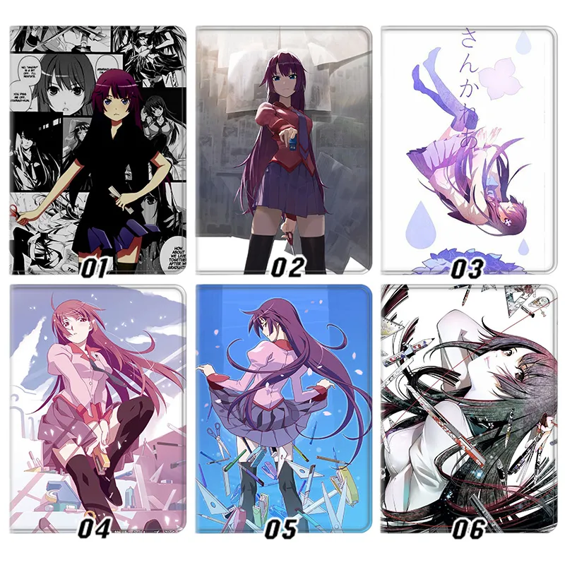Monogatari Series Hitagi Senjougahara Anime Silk Texture Flip Leather Tablet Case