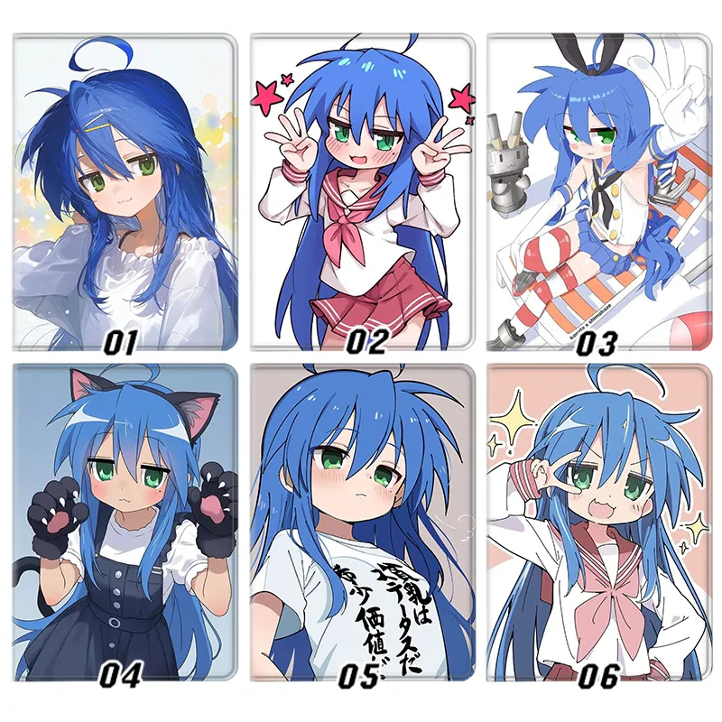 Lucky Star Anime — Konata Izumi Cute Blue Hair Sailor Uniform Otaku Girl Manga Tablet Case