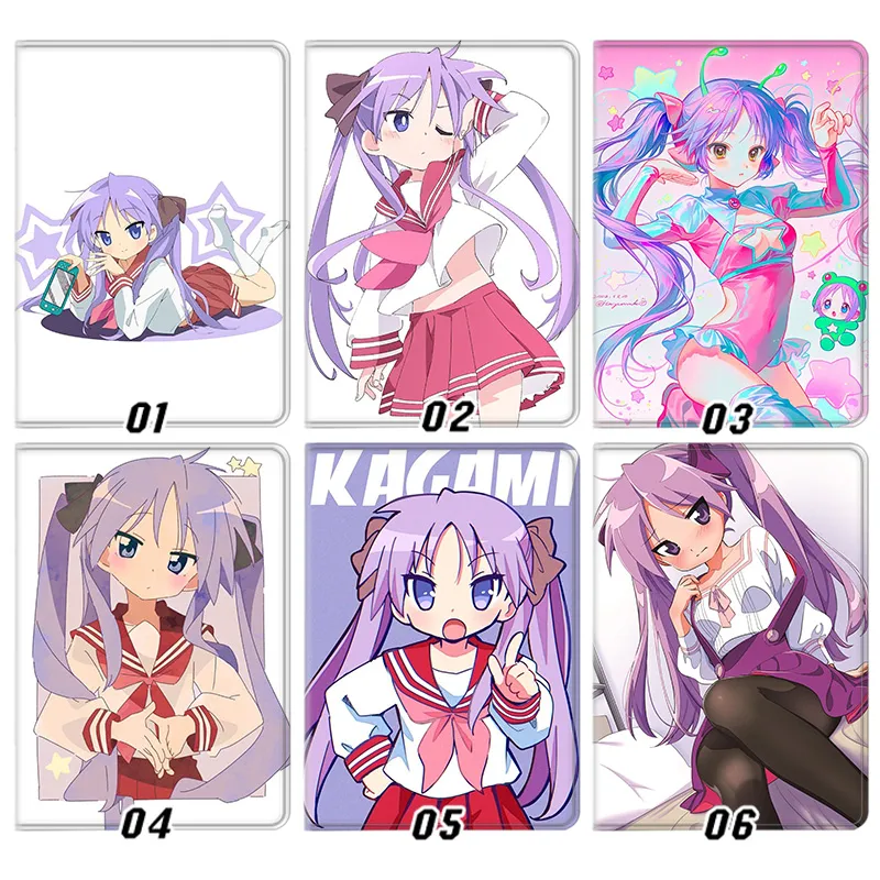 Lucky Star Anime — Kagami Hiiragi Tsukasa Cute Purple Hair Twins Manga Graphic Tablet Case