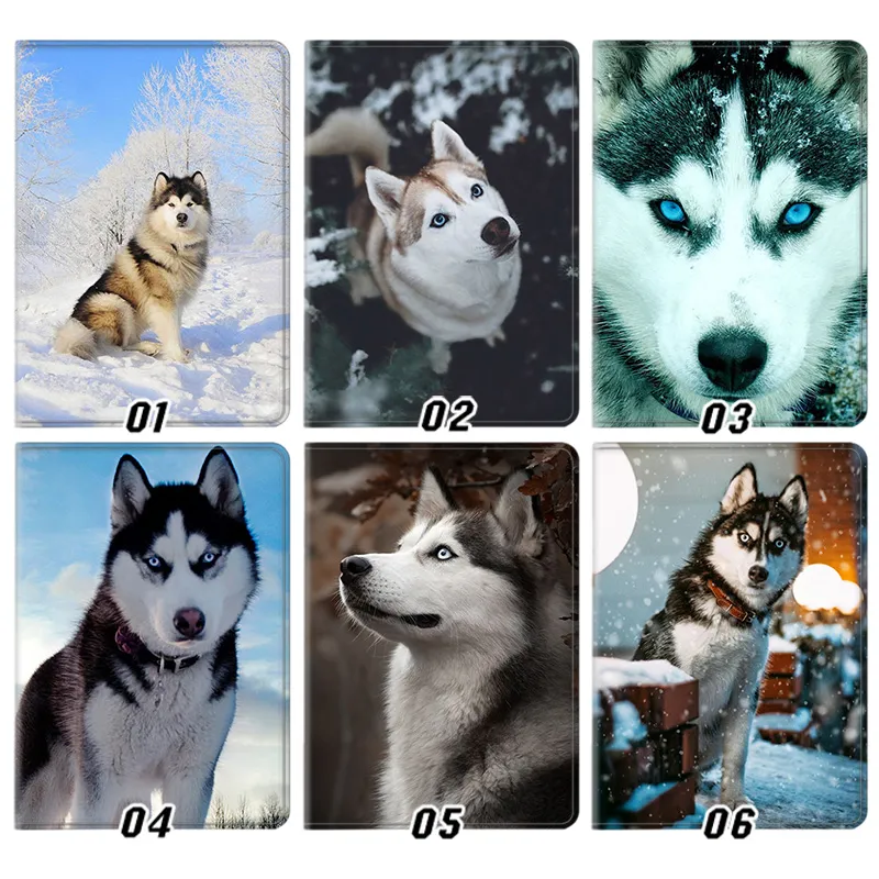 Siberian Husky — Cute Dog Alaskan Malamute Snow Blue Eyes Winter PAlien Visitor Graphic Tablet Case