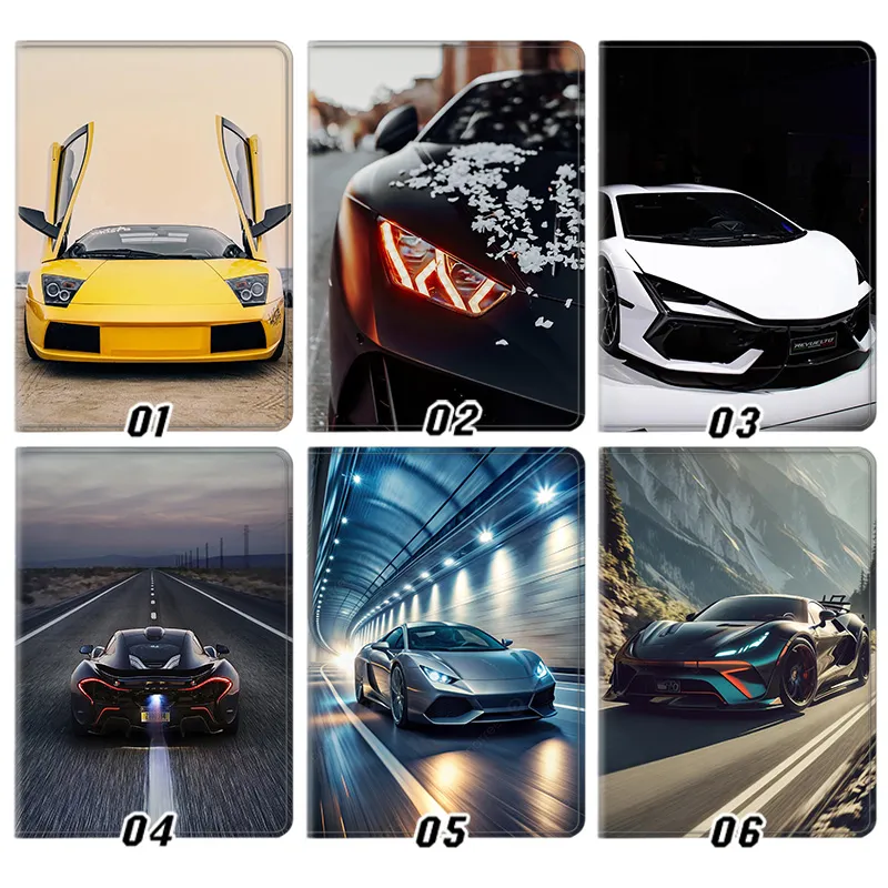 Supercar Series — Luxury Sports Car Murcielago Revuelto Huracan McLaren P1 Tablet Case