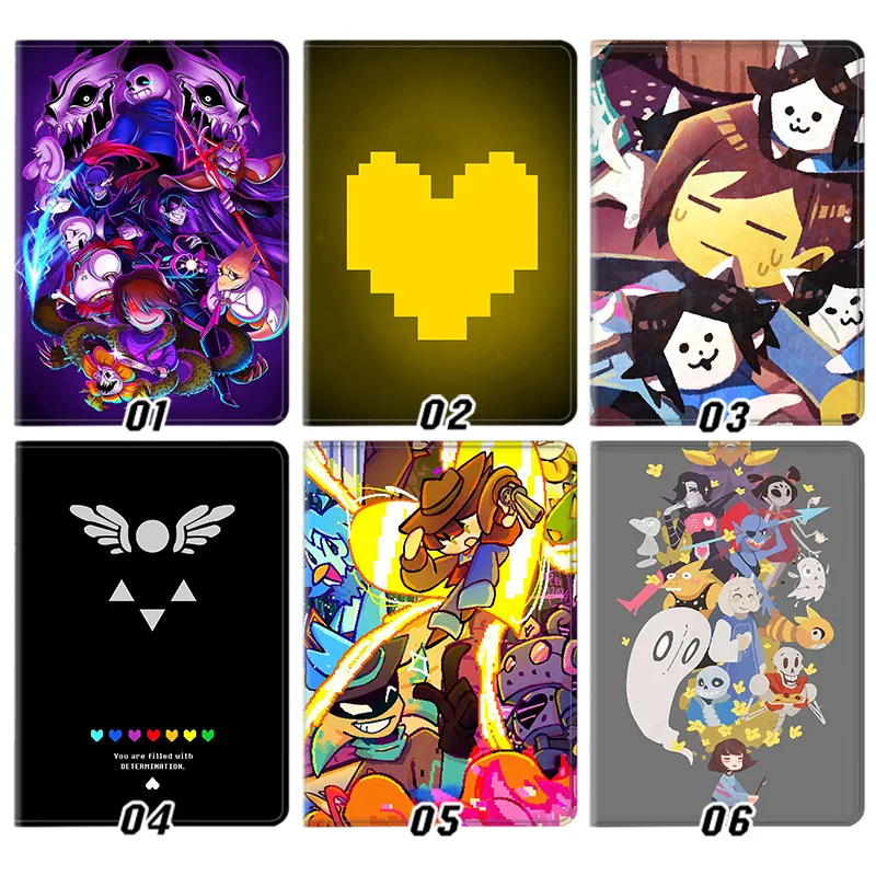 Undertale Game — Sans Frisk Delta Rune Pixel Heart Cartoon Tablet Case