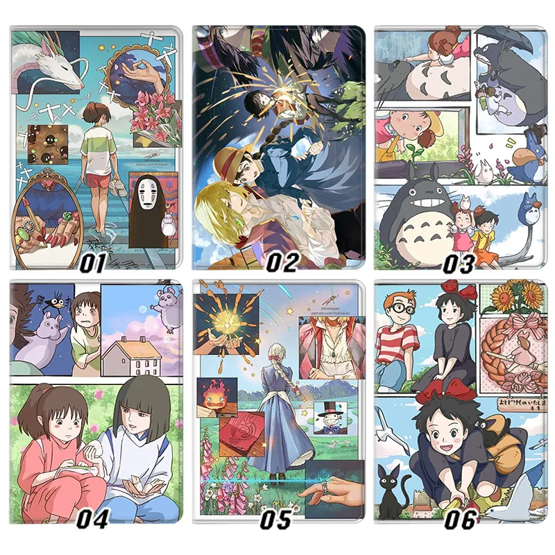 Studio Ghibli My Neighbor Totoro Spirited Away Howl's Moving Castle Kiki's Delivery Service Folding Leather Tablet Case