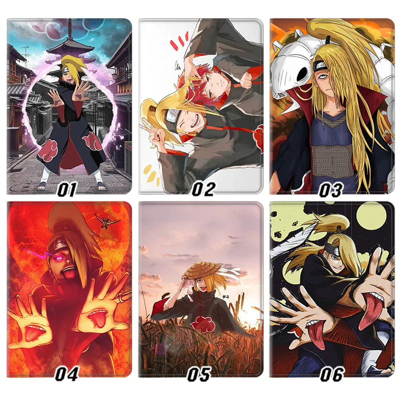 Ninja Anime  Deidara Sasori Akatsuki Anime Graphic Folding Leather Tablet Case